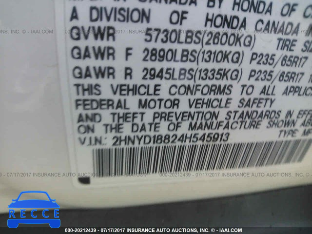 2004 Acura MDX 2HNYD18824H545913 image 8