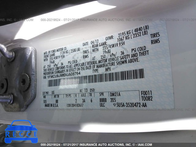 2013 Ford Escape 1FMCU9J98DUA08764 image 8