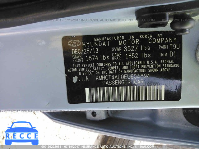 2014 Hyundai Accent KMHCT4AE0EU634894 image 8