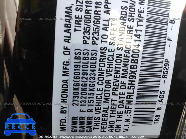 2011 Honda Odyssey TOURING/TOURING ELITE 5FNRL5H9XBB004141 image 8