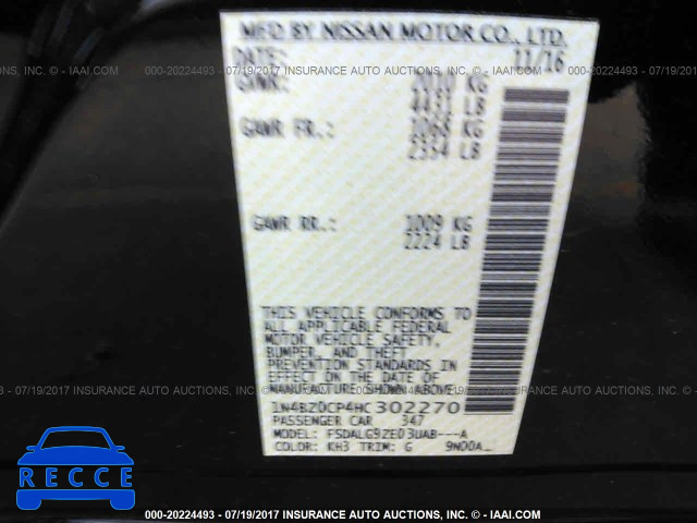 2017 NISSAN LEAF S/SV/SL 1N4BZ0CP4HC302270 image 8