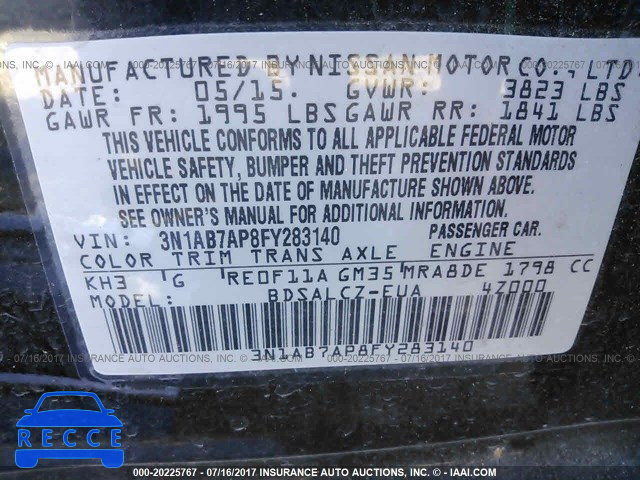 2015 Nissan Sentra 3N1AB7AP8FY283140 image 8