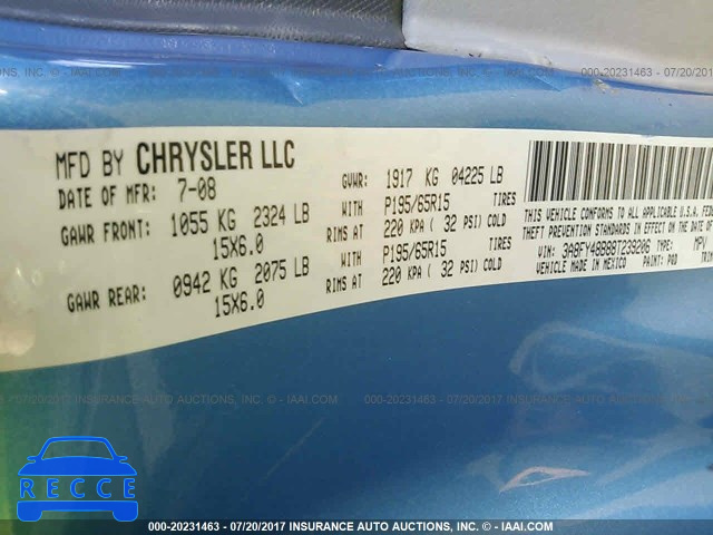 2008 Chrysler PT Cruiser 3A8FY48B88T239206 зображення 8
