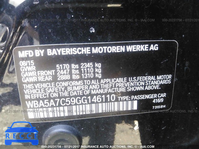 2016 BMW 528 XI WBA5A7C59GG146110 зображення 8