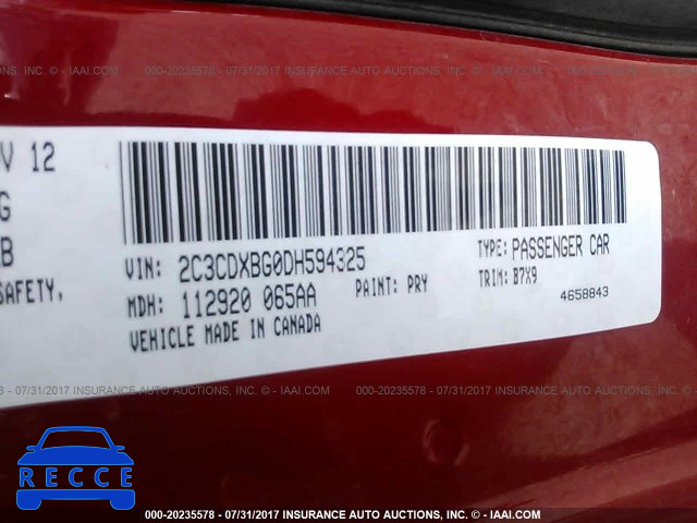 2013 Dodge Charger 2C3CDXBG0DH594325 image 8