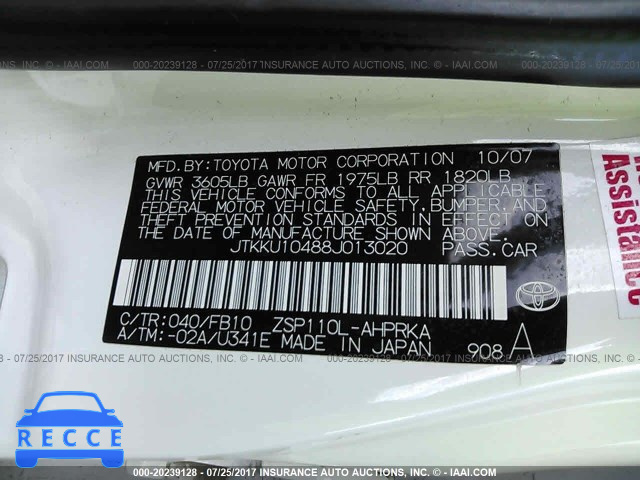 2008 Scion XD JTKKU10488J013020 image 8