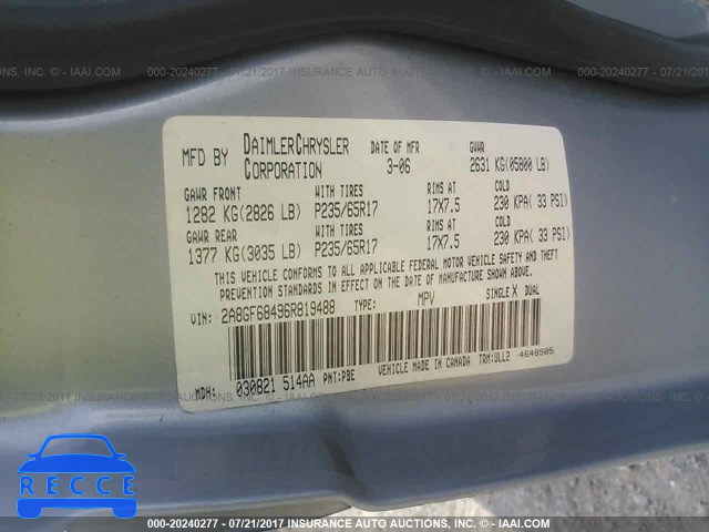 2006 Chrysler Pacifica 2A8GF68496R819488 image 8