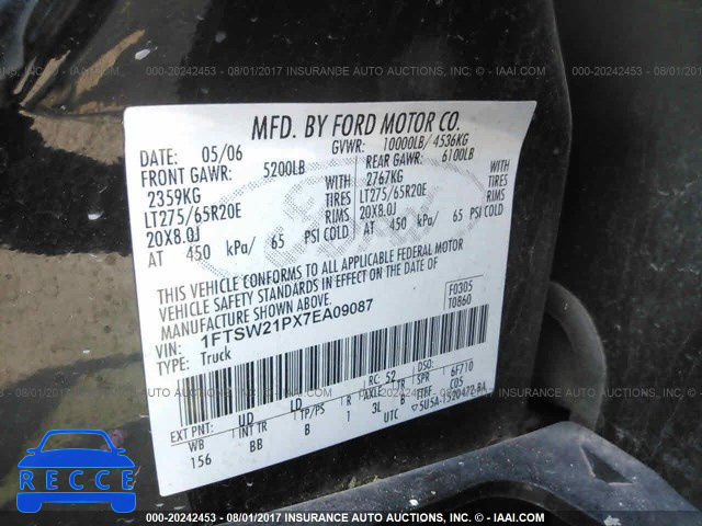 2007 Ford F250 SUPER DUTY 1FTSW21PX7EA09087 Bild 8