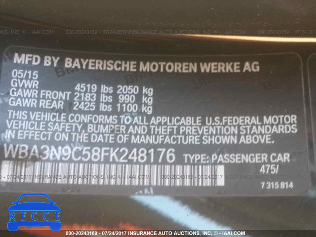 2015 BMW 428 XI WBA3N9C58FK248176 Bild 8