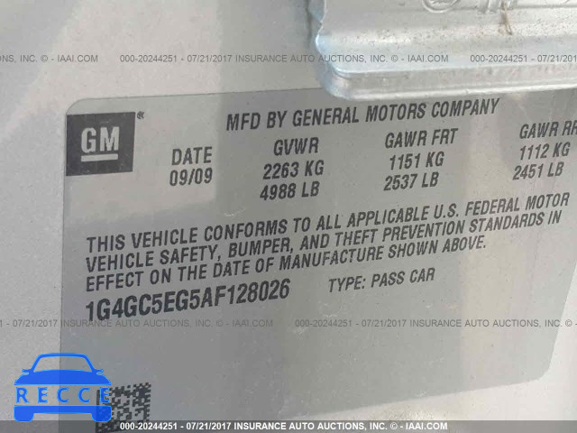 2010 Buick Lacrosse 1G4GC5EG5AF128026 image 8