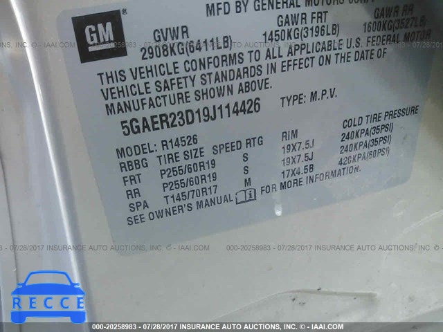 2009 Buick Enclave CXL 5GAER23D19J114426 image 8