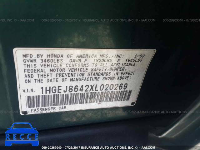 1999 Honda Civic 1HGEJ8642XL020269 image 8