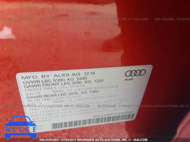 2015 Audi Q5 PREMIUM PLUS WA1LFAFP1FA086390 image 8