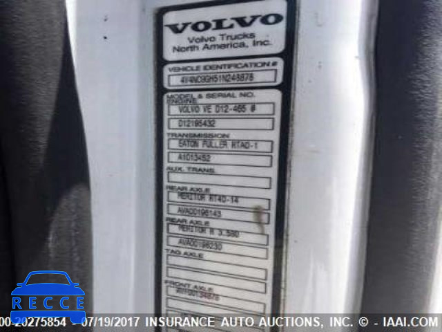 2001 VOLVO VNL 4V4NC9GH51N248878 image 9