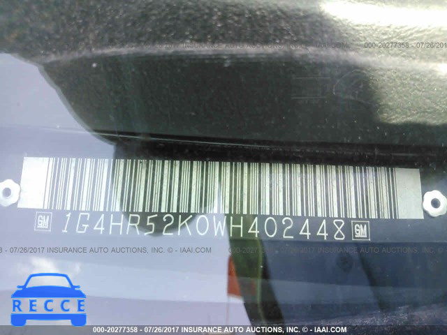 1998 BUICK LESABRE LIMITED 1G4HR52K0WH402448 image 8