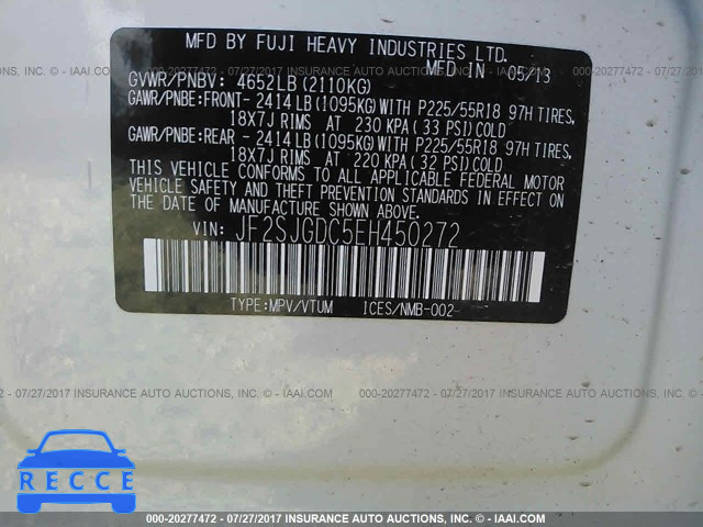 2014 Subaru Forester 2.0XT PREMIUM JF2SJGDC5EH450272 image 8