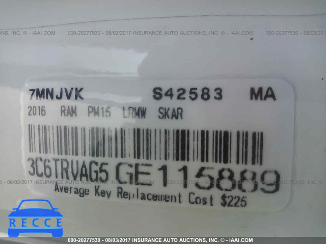 2016 RAM Promaster 1500 1500 STANDARD 3C6TRVAG5GE115889 image 8