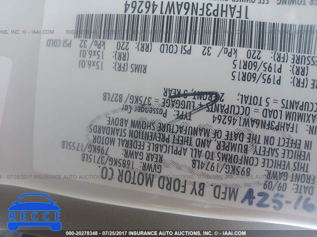 2010 Ford Focus 1FAHP3FN6AW146264 зображення 8