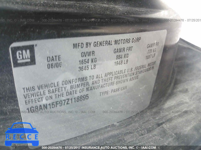 2007 Saturn ION 1G8AN15F97Z118895 зображення 8