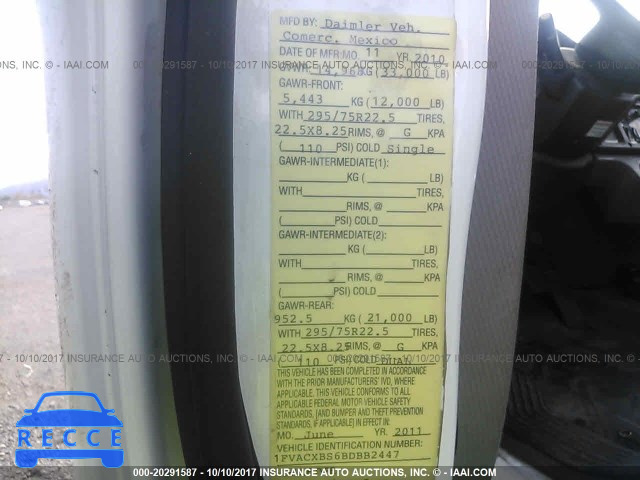 2011 FREIGHTLINER M2 106 HEAVY DUTY 1FVACXBS6BDBB2447 image 9