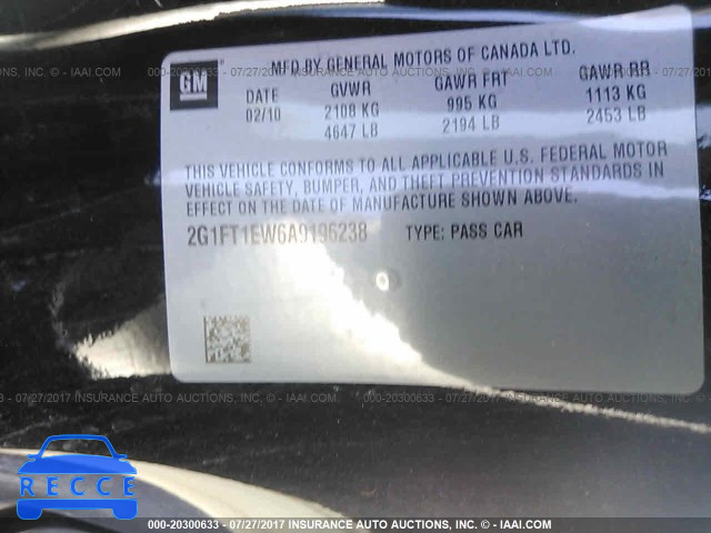 2010 Chevrolet Camaro 2G1FT1EW6A9196238 image 8