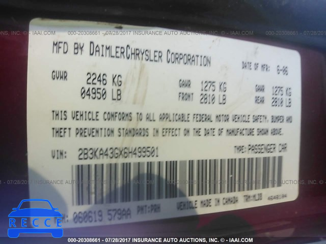 2006 DODGE CHARGER 2B3KA43GX6H499501 зображення 8