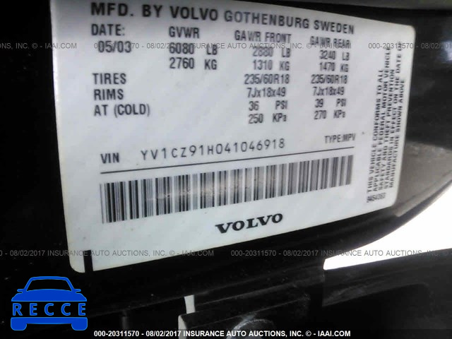 2004 Volvo XC90 YV1CZ91H041046918 image 8
