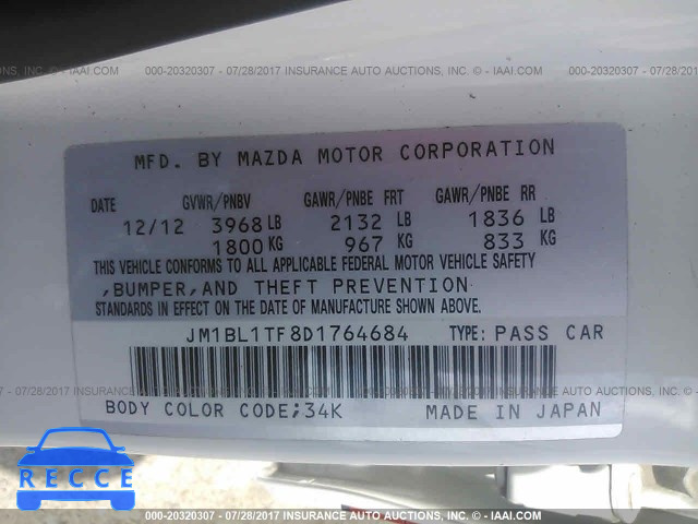 2013 Mazda 3 JM1BL1TF8D1764684 image 8