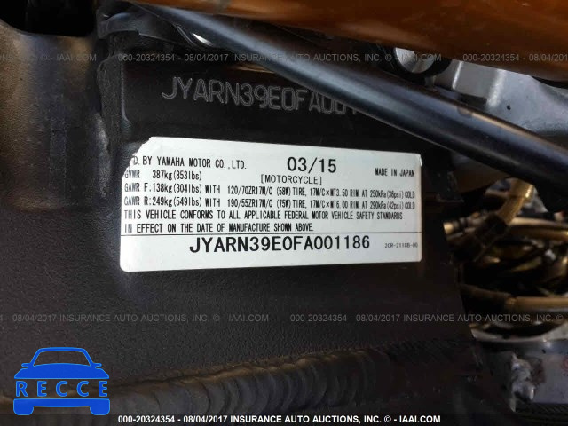 2015 Yamaha YZFR1 JYARN39E0FA001186 image 9