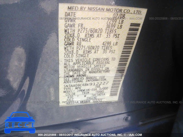 2008 Infiniti QX56 5N3AA08C48N912227 image 8