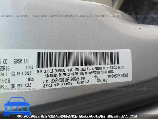 2010 Dodge Grand Caravan 2D4RN5D11AR100675 image 8