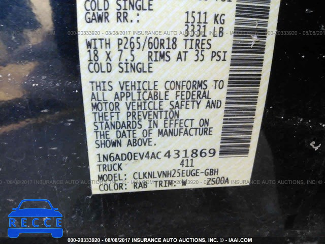 2010 Nissan Frontier CREW CAB SE/LE/NISMO 1N6AD0EV4AC431869 image 8