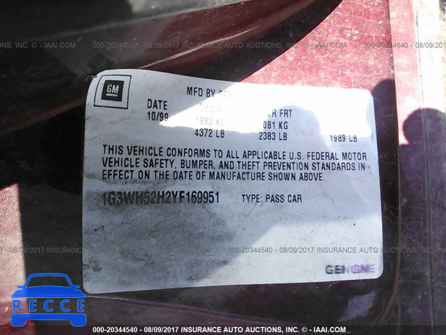 2000 Oldsmobile Intrigue GX 1G3WH52H2YF169951 Bild 8