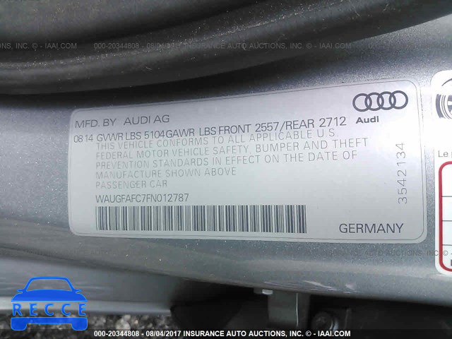 2015 Audi A6 WAUGFAFC7FN012787 image 8