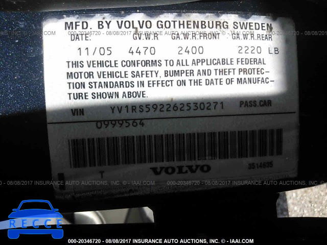 2006 Volvo S60 2.5T YV1RS592262530271 Bild 8
