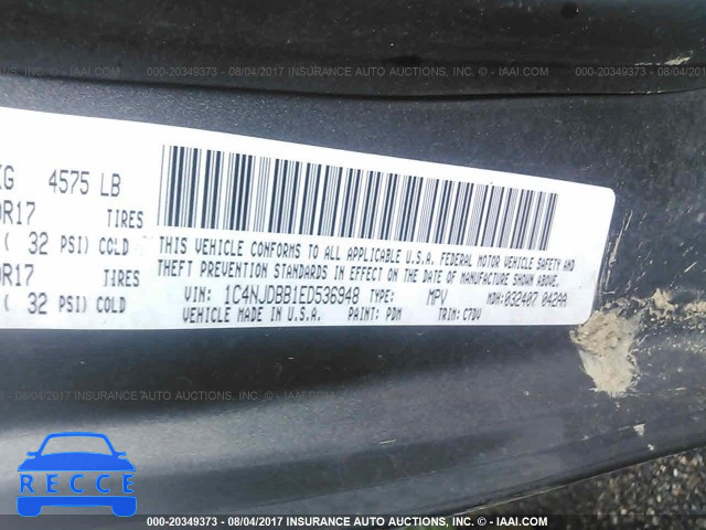 2014 Jeep Compass SPORT 1C4NJDBB1ED536948 image 8