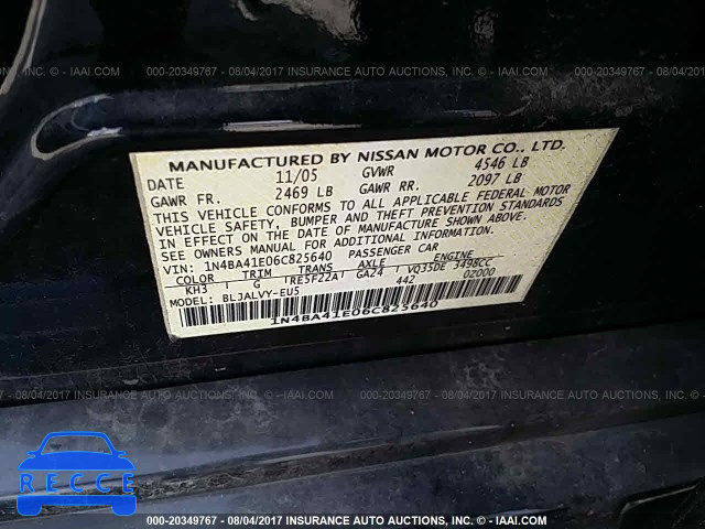 2006 NISSAN MAXIMA 1N4BA41E06C825640 image 8