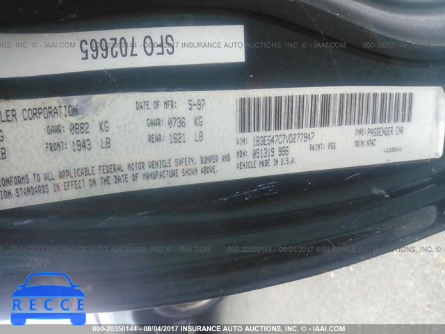 1997 Dodge Neon HIGHLINE/SPORT 1B3ES47C7VD277947 зображення 8