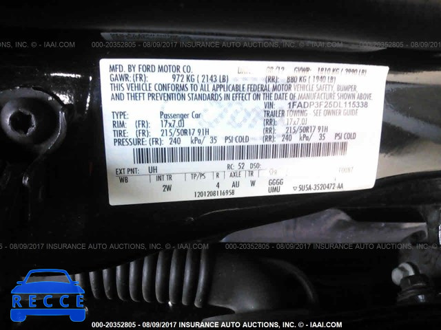 2013 Ford Focus 1FADP3F25DL115338 image 8