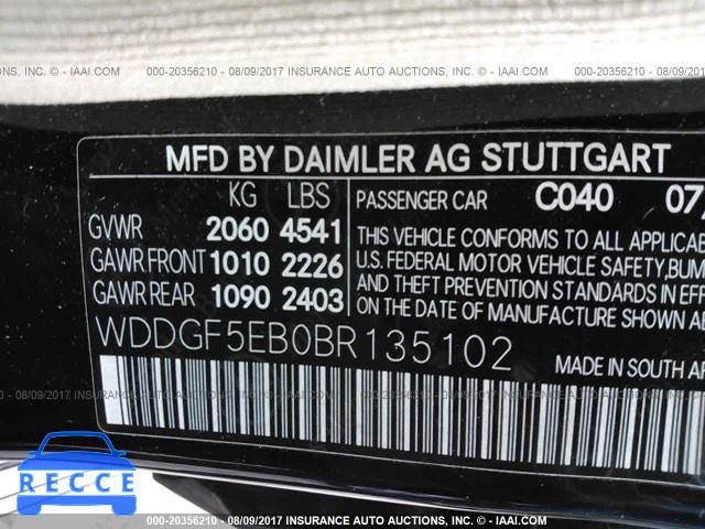 2011 Mercedes-benz C 300 WDDGF5EB0BR135102 image 8