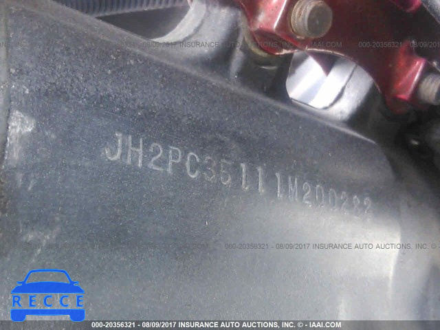 2001 Honda CBR600 JH2PC35111M200282 image 9