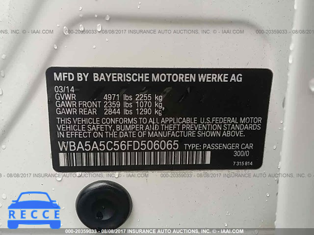 2015 BMW 528 I WBA5A5C56FD506065 зображення 8