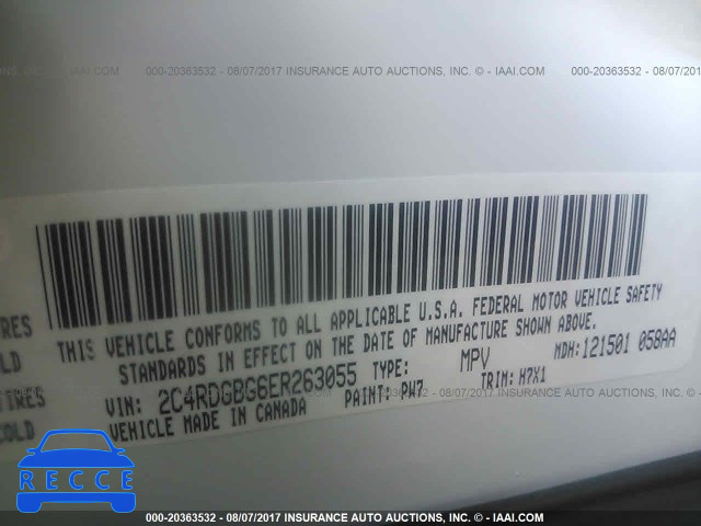 2014 Dodge Grand Caravan SE 2C4RDGBG6ER263055 image 8