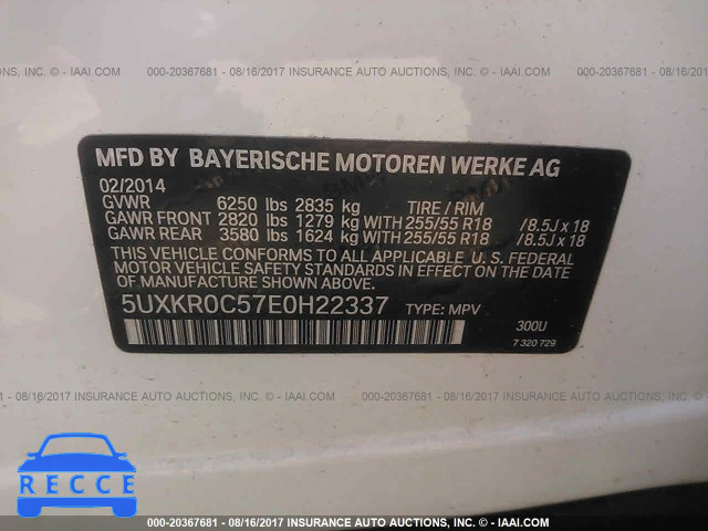 2014 BMW X5 XDRIVE35I 5UXKR0C57E0H22337 image 8