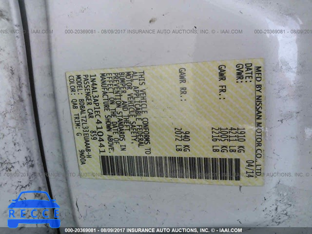 2014 Nissan Altima 1N4AL3AP1EC410441 image 8