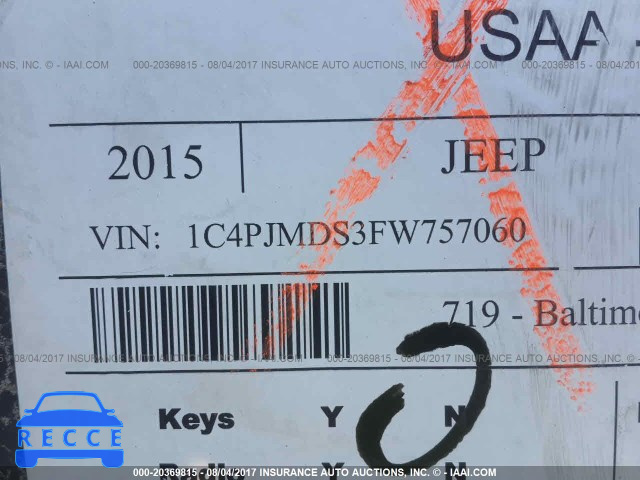 2015 Jeep Cherokee 1C4PJMDS3FW757060 image 8