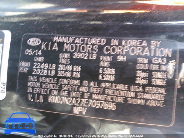 2014 KIA Soul KNDJN2A27E7097696 image 8