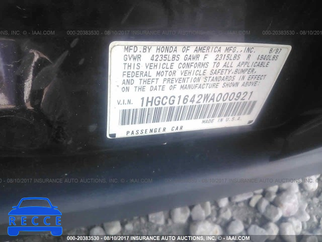 1998 Honda Accord 1HGCG1642WA000921 image 8