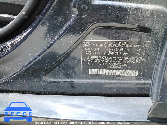 2011 Hyundai Sonata 5NPEC4AC0BH274866 Bild 8