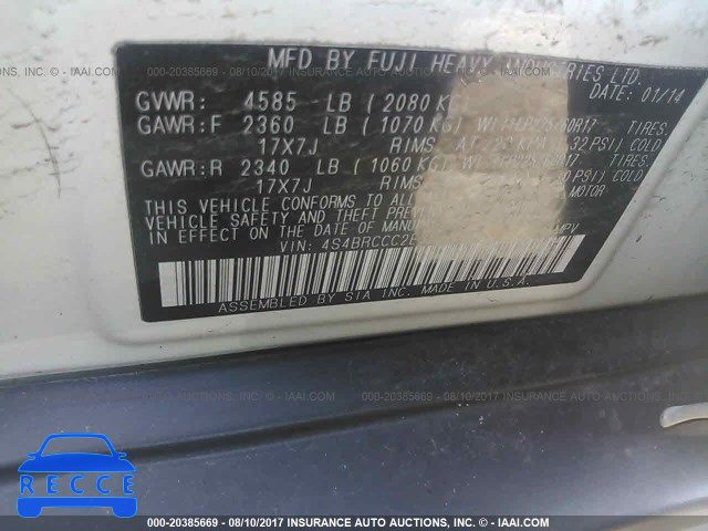 2014 Subaru Outback 2.5I PREMIUM 4S4BRCCC2E3277501 image 8